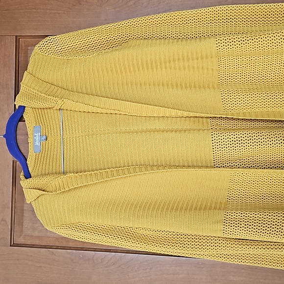 Marled Open Front Hooded Cardigan - Picture 3 of 7